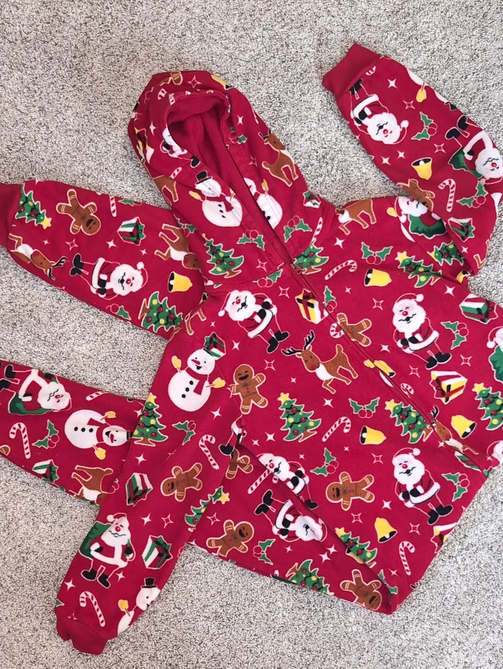 Kid's The Children's Place Fleece Onesie (Size L 10/12)